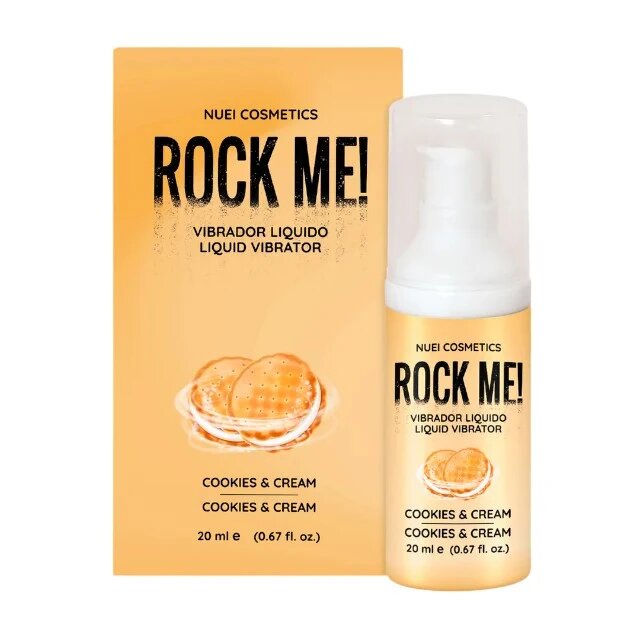 NUEI Gel Vibrator - Rock Me pentru stimulare clitoris si excitare cookies and cream 20ml
