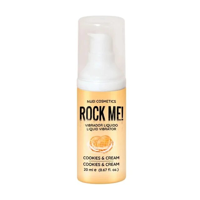 NUEI Gel Vibrator - Rock Me pentru stimulare clitoris si excitare cookies and cream 20ml