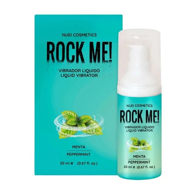 NUEI Gel Vibrator - Rock Me pentru stimulare clitoris si excitare menta 20ml