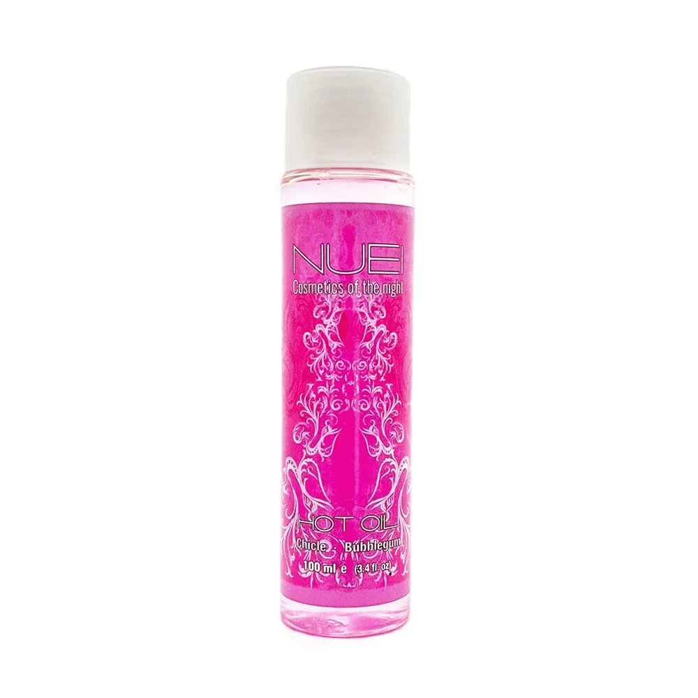 NUEI Ulei de masaj - HOT OIL sarutabil cu efect de incalzire si aroma de Bubble Gum 100 ml