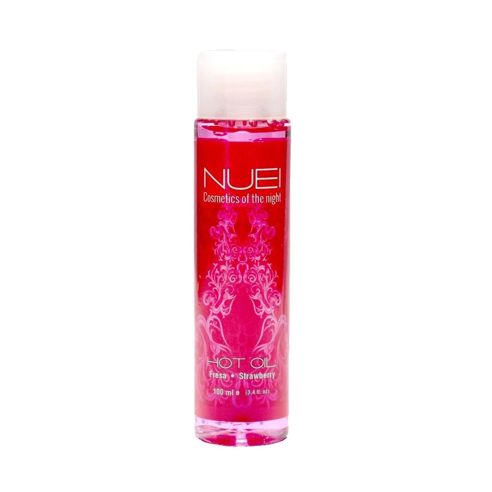 NUEI Ulei de masaj - HOT OIL sarutabil cu efect de incalzire si aroma de Capsuni 100 ml