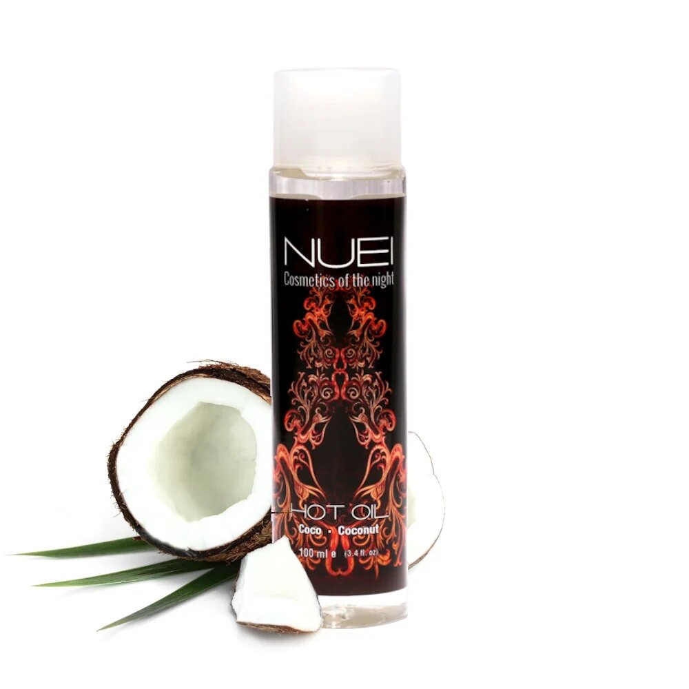 NUEI Ulei de masaj - HOT OIL sarutabil cu efect de incalzire si aroma de Cocos 100 ml