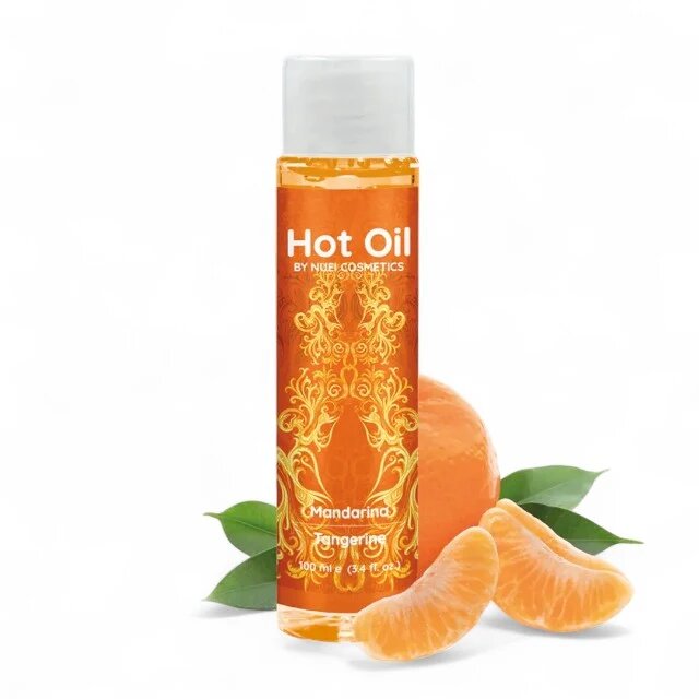 NUEI Ulei de masaj - HOT OIL sarutabil cu efect de incalzire si aroma de Mandarine 100 ml