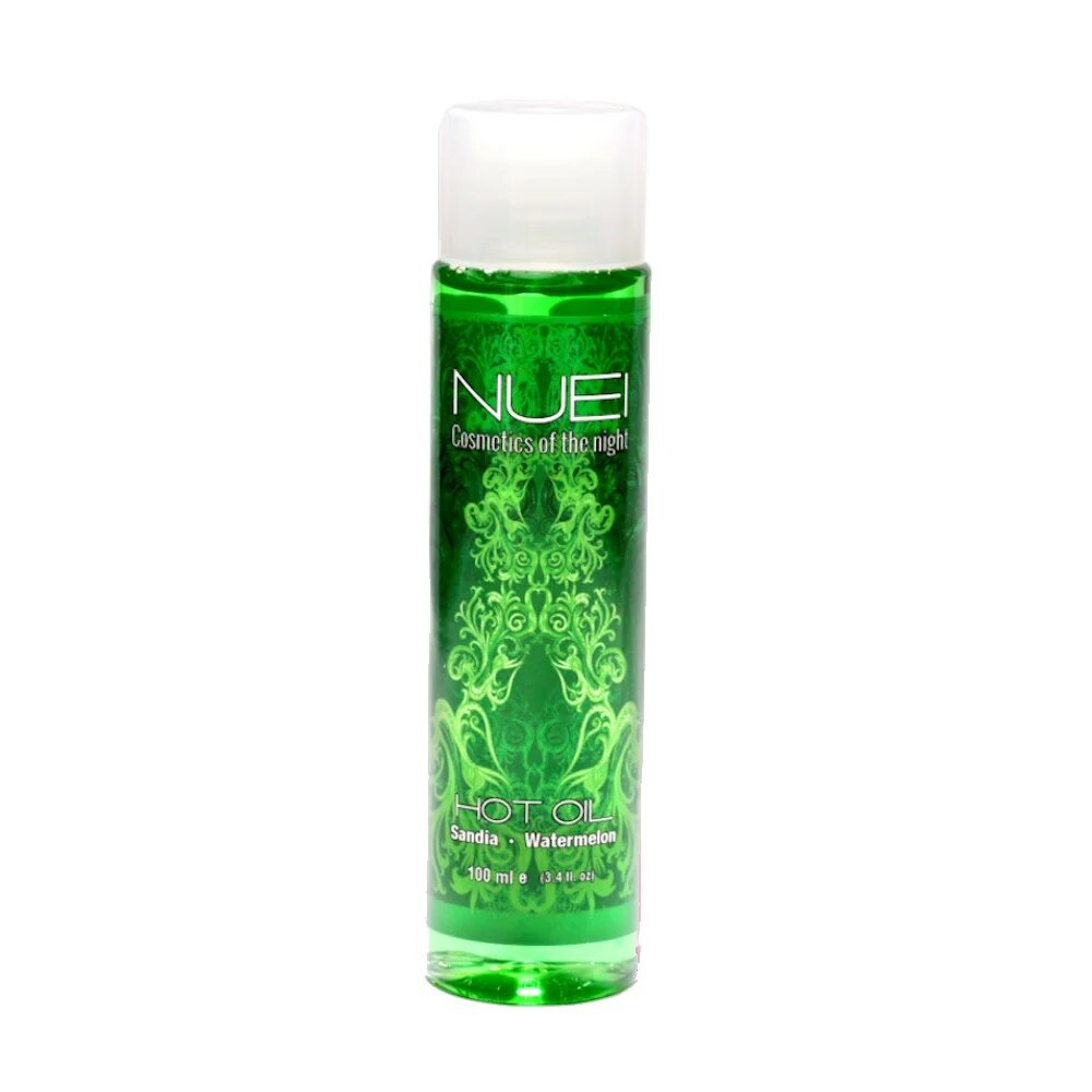 NUEI Ulei de masaj - HOT OIL sarutabil cu efect de incalzire si aroma de Pepene Verde 100 ml