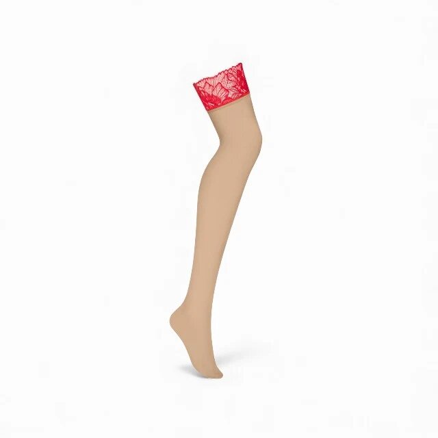 Obsessive Dresuri sexy Matildea design cu benzi de dantelă roșie culoarea pielii mărime S/M