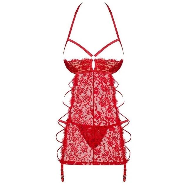 Obsessive Lenjerie sexy chemise Rediosa roșu S/M