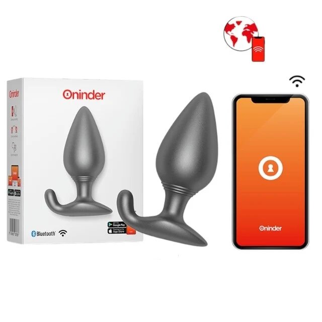 ONINDER Plug anal APP control prin aplicatie negru 11 cm