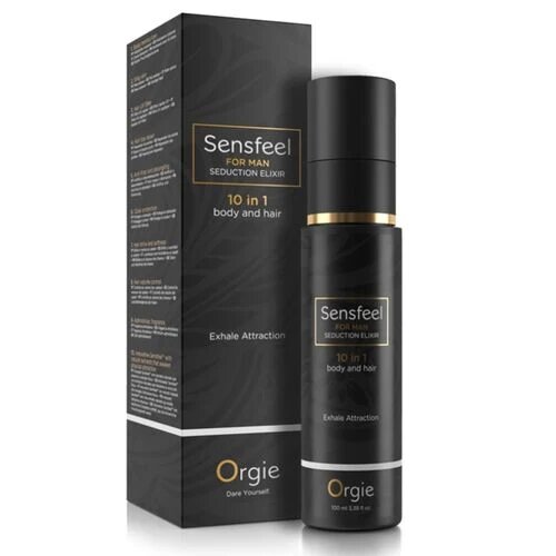 Orgie Crema afrodisiaca cu feromoni SensFeel for Man Seduction Elixir cu efect 10 in 1 pentru par si corp barbati 100 ml