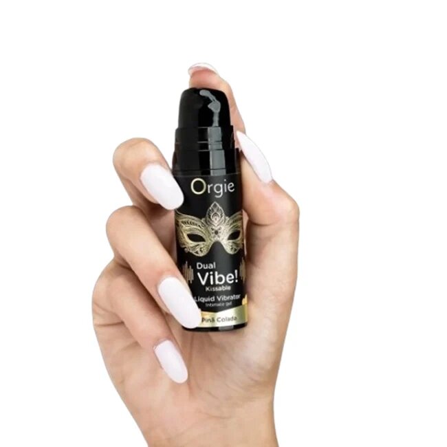 Orgie Gel Dual Vibe!Kissable - Pina Colada pentru stimulare clitoris si excitare efect incalzire si furnicaturi 15 ml