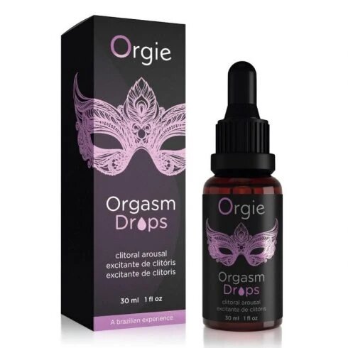Orgie Gel intim Orgasm Drops cu efect de furnicături pentru stimularea clitorisului și orgasm intens aromă de măr 30 ml (mov)