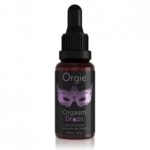 Orgie Gel intim Orgasm Drops cu efect de furnicături pentru stimularea clitorisului și orgasm intens aromă de măr 30 ml (mov)