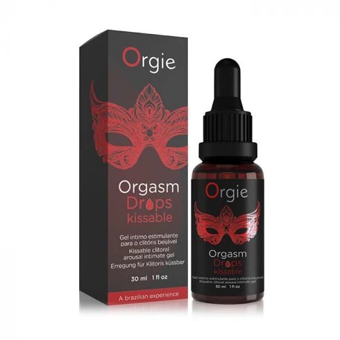 Orgie Gel intim Orgasm Drops Kissable cu efect de furnicături pentru stimularea clitorisului și orgasm intens 30 ml