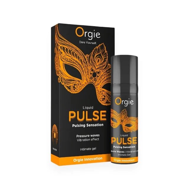 Orgie Gel intim Pulse susține stimularea clitoridiană cu efect de răcire senzații de furnicături și pulsații aromă ice caramel 15 ml