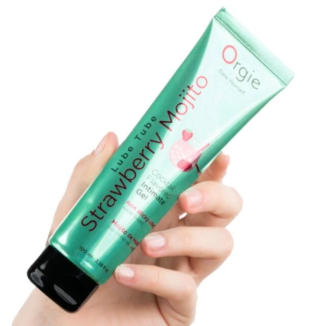 Orgie Lubrifiant cu aromă Lube Tube – Cocktail Intimate Gel STRAWBERRY MOJITO pe bază de apă 100 ml