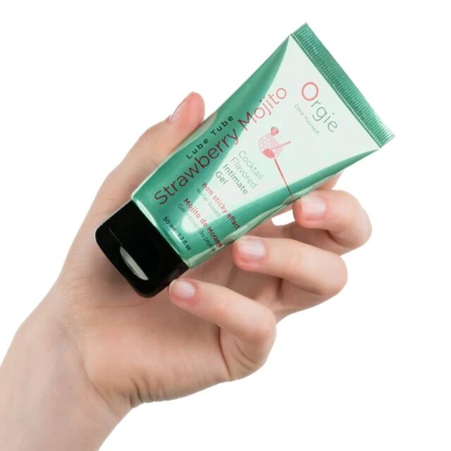 Orgie Lubrifiant cu aromă Lube Tube – Cocktail Intimate Gel STRAWBERRY MOJITO pe bază de apă 50 ml