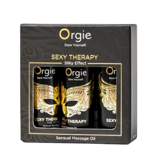 Orgie Set ulei masaj - Sexy Therapy pentru corp cu aroma de vanilie iasomie ananas frezie lemnos 3 x 30 ml