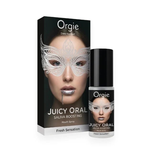 Orgie Spray pentru sex oral Juicy Oral stimulează producția de salivă aromă de mentă 15 ml