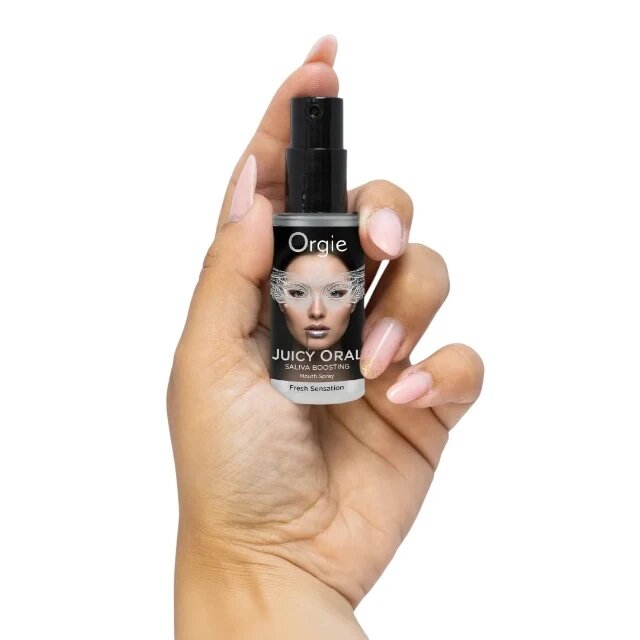 Orgie Spray pentru sex oral Juicy Oral stimulează producția de salivă aromă de mentă 15 ml