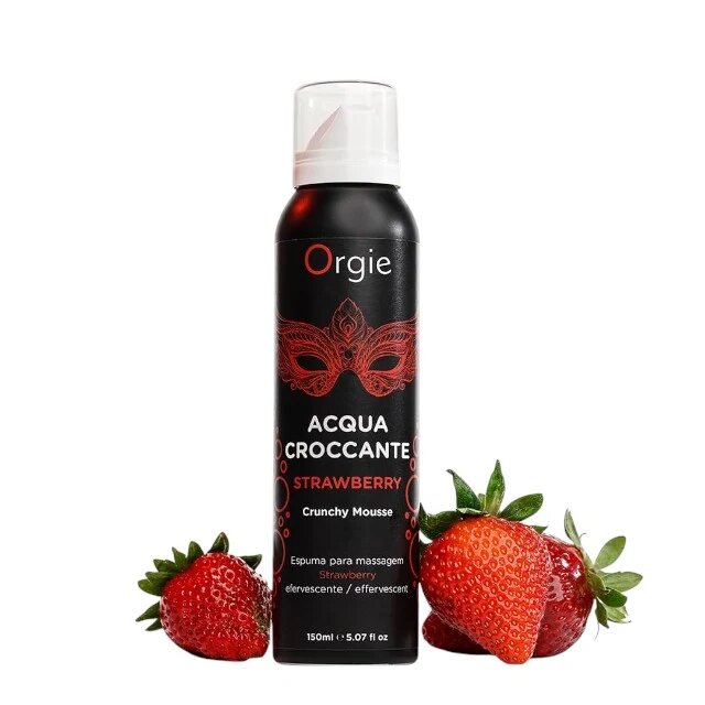Orgie Spuma - Acqua Croccante pentru masaj erotic cu aroma de capsuni 150 ml