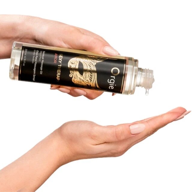 Orgie Ulei pentru masaj Sexy Therapy Amor cu ulei de migdale efect hidratant aromă de ananas și frezie 200 ml
