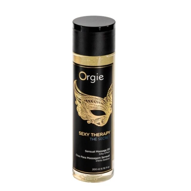 Orgie Ulei pentru masaj Sexy Therapy The Secret cu ulei de migdale efect hidratant aromă de vanilie și iasomie 200 ml