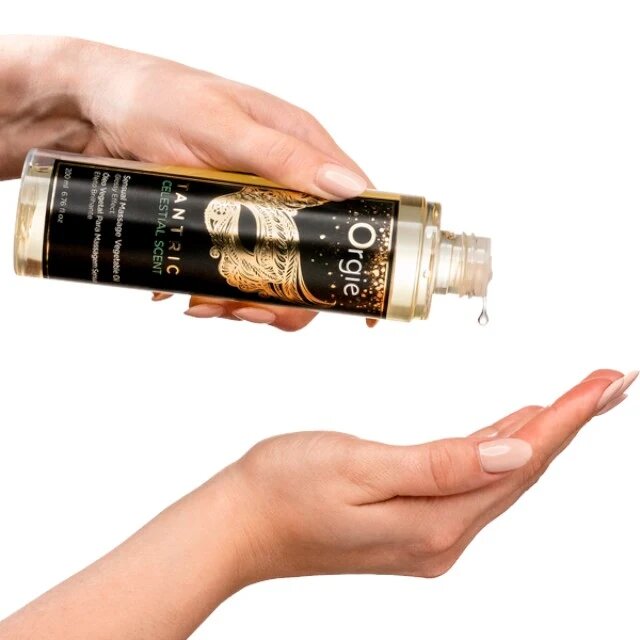 Orgie Ulei pentru masaj Tantric Celestial Scent formulă naturală cu ulei de argan aromă de kiwi și căpșuni 200 ml