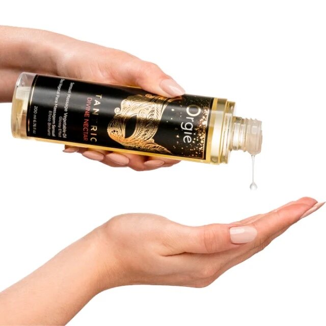 Orgie Ulei pentru masaj Tantric Divine Nectar formulă naturală cu ulei de argan aromă de vin alb și rodie 200 ml