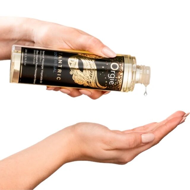 Orgie Ulei pentru masaj Tantric Love Ritual formulă naturală cu ulei de argan aromă de orhidee și fructe de pădure 200 ml
