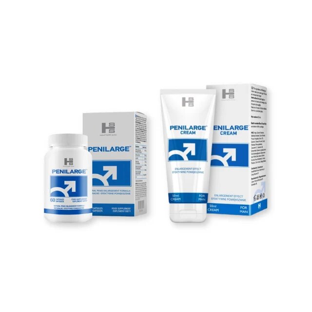  Pachet pentru bărbați: Capsule SHS Penilarge 60 buc + Cremă SHS Penilarge 50 ml