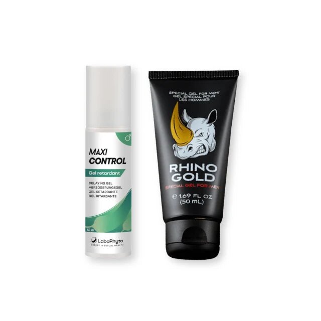  Pachet pentru bărbați: Gel LABOPHYTO MaxiControl 60 ml + Gel Rhino Gold Original 50 ml