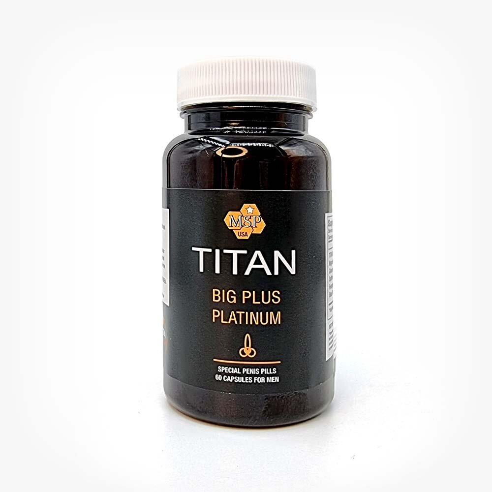  Pachet pentru bărbați: Gel Titan Gold 50 ml + Capsule Titan Big Plus Platinum 60 buc
