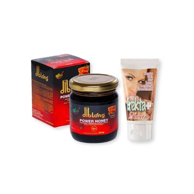  Pachet pentru bărbați: Supliment alimentar cu miere DIBLONG Honey 240 g + Gel potență Erekta Plus Lavetra 40 ml