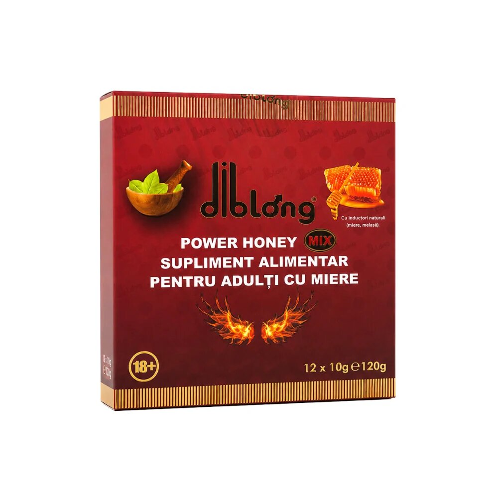  Pachet pentru cupluri: Supliment alimentar cu miere DIBLONG Honey 12 plicuri x 10 g + Lubrifiant anal SEXITIVE Lube Premium Relaxing 130 ml