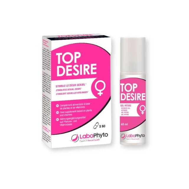  Pachet pentru femei: Capsule LaboPhyto Top Desire 60 buc + Gel LaboPhyto Top Desire 60 ml