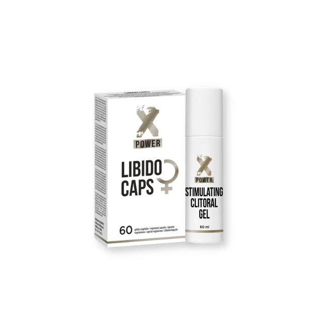  Pachet pentru femei: Capsule XPower Libido Caps 60 buc + Gel XPower Stimulating Clitorial Gel 60 ml