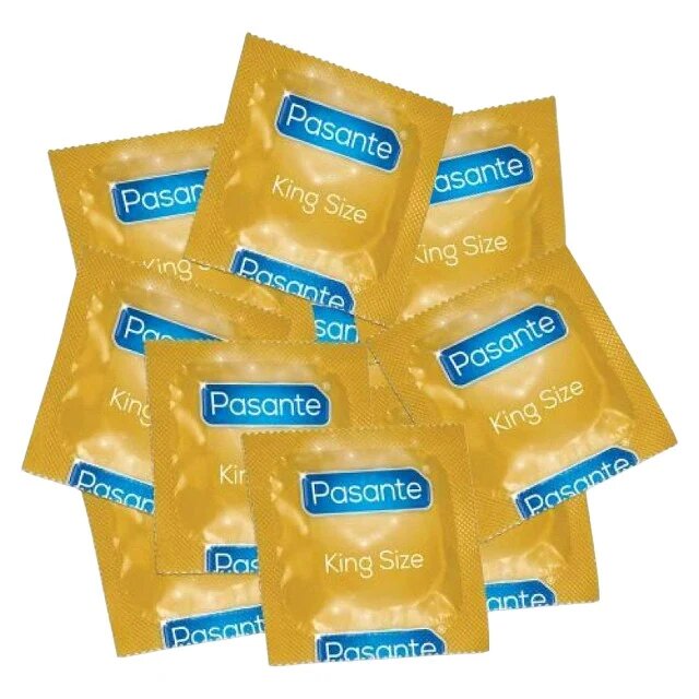 PASANTE Prezervative King Size din latex lubrifiate și rezistente diametru 60 mm 144 bucăți