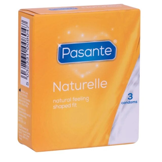 PASANTE Prezervative Naturelle din latex senzație naturală și confortabilă diametru 54 mm 3 buc