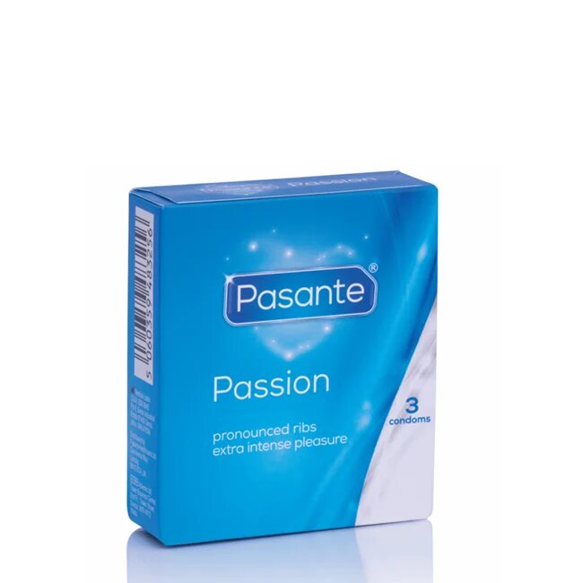 PASANTE Prezervative - Passion cu striatii si nervuri 52 mm 3 buc