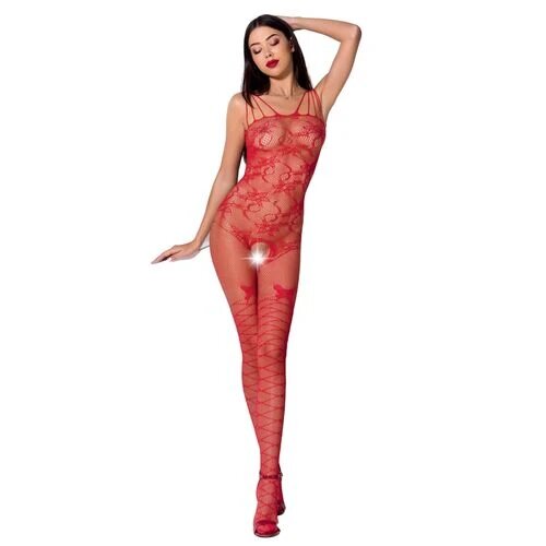Passion Lenjerie bodystocking G-String BS076 One size Rosu
