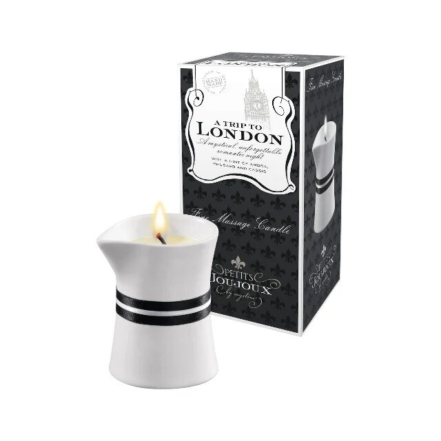 PETITS JOUJOUX Lumanare pentru masaj - London cu aroma de menta 120 gr