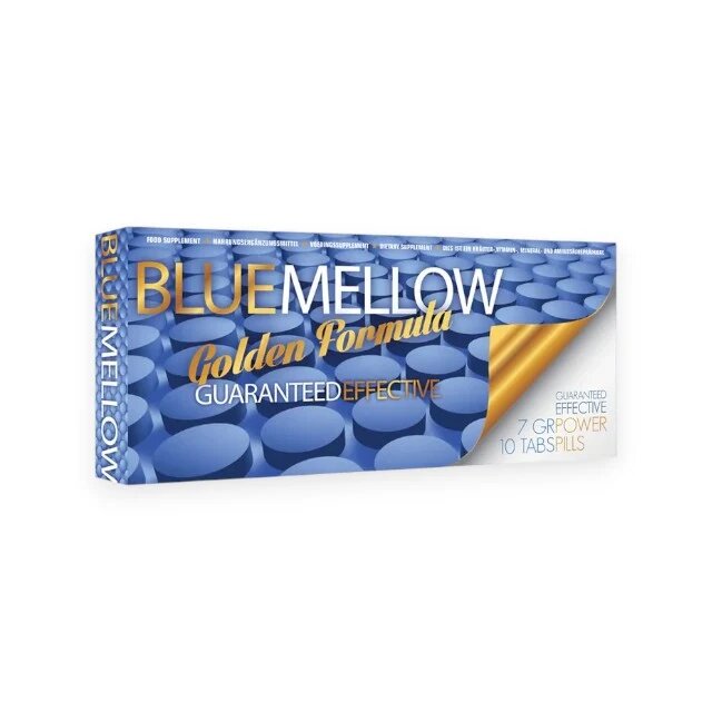 Pharmquests Capsule Blue Mellow pentru erecții puternice și de durată cu ginseng Panax L-arginină și rădăcină de ashwagandha 10 capsule