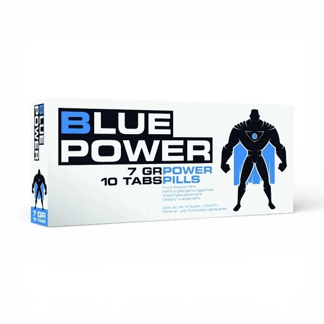 Pharmquests Capsule Blue Power pentru erecții puternice și de durată cu ginseng siberian L-arginină și extract de muira puama 10 capsule