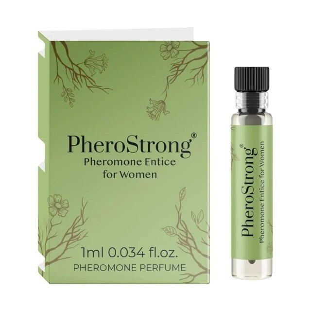 PheroStrong Mostră parfum cu feromoni Entice pentru femei cu note de zambilă de apă cedru și patchouli 1 ml