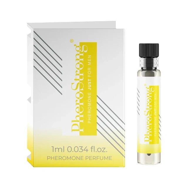 PheroStrong Mostră parfum cu feromoni Just For Men pentru bărbați note de portocală rozmarin și mosc alb 1 ml