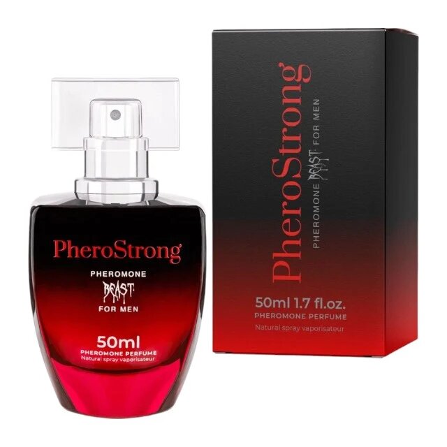PheroStrong Parfum cu feromoni Beast pentru bărbați cu note de piper picant mentă și lemn de santal 50 ml