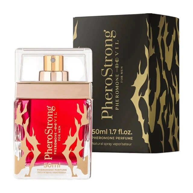 PheroStrong Parfum cu feromoni Devil pentru bărbați cu note de piper negru cacao și salvie 50 ml
