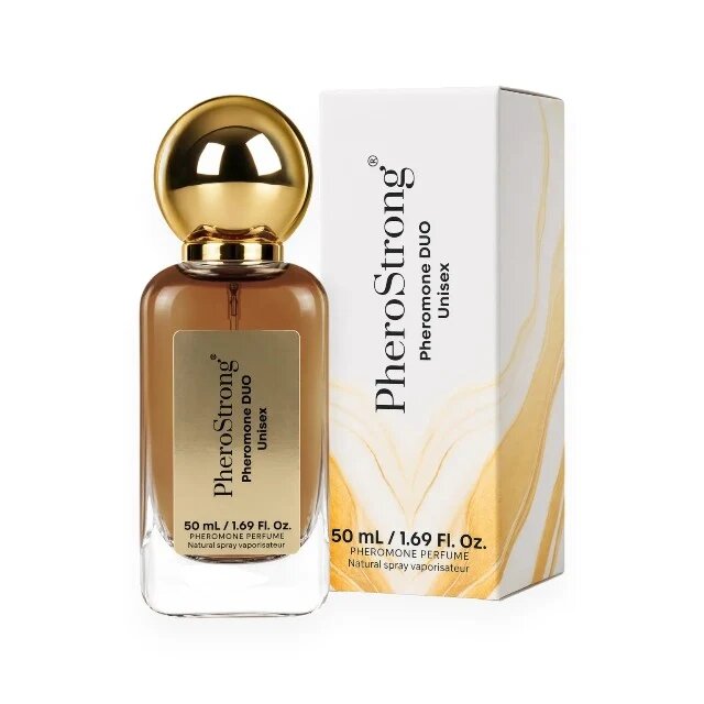 PheroStrong Parfum cu feromoni Duo unisex cu note de bergamotă OUD floare de portocal și vanilie 50 ml