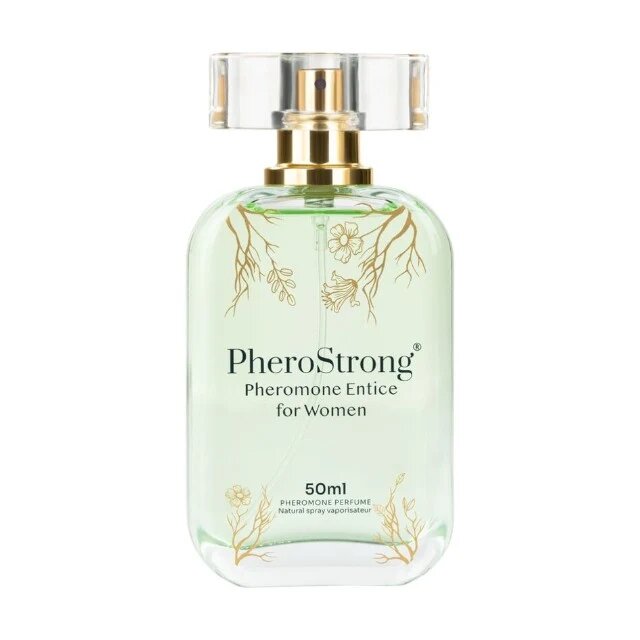 PheroStrong Parfum cu feromoni Entice pentru femei cu note de zambilă de apă cedru și patchouli 50 ml
