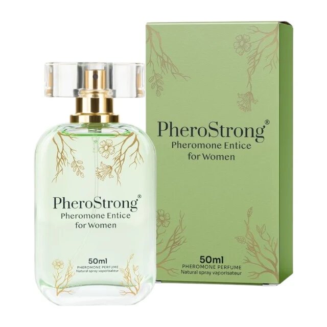 PheroStrong Parfum cu feromoni Entice pentru femei cu note de zambilă de apă cedru și patchouli 50 ml