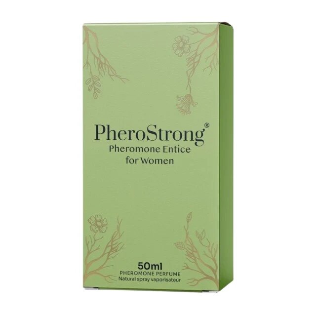 PheroStrong Parfum cu feromoni Entice pentru femei cu note de zambilă de apă cedru și patchouli 50 ml
